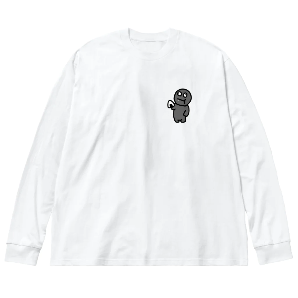 無銭飲食グッズの無銭くん（仮）（胸） Big Long Sleeve T-Shirt