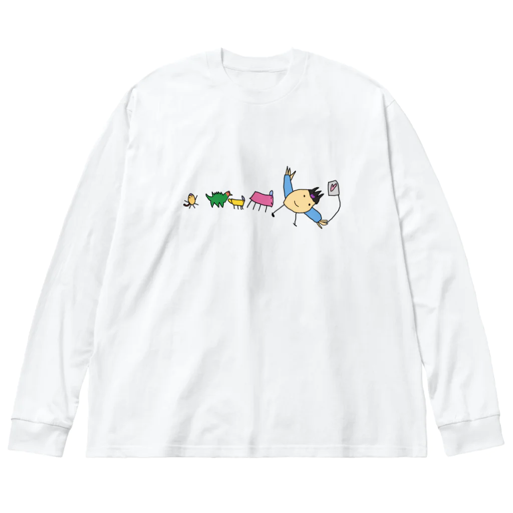 ひつじの村の桃太郎と鬼の対決 Big Long Sleeve T-Shirt