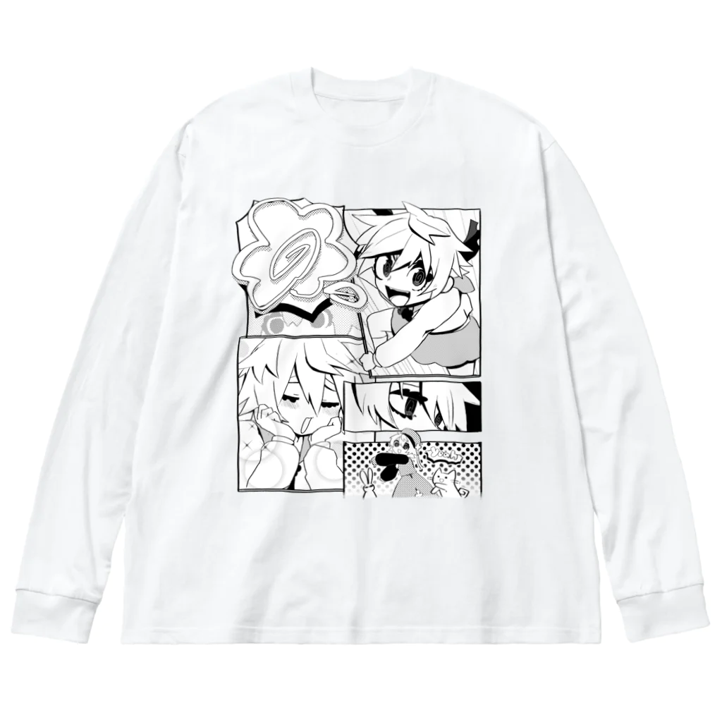 manten0hanamaruの花丸COMIC ビッグシルエットロングスリーブTシャツ