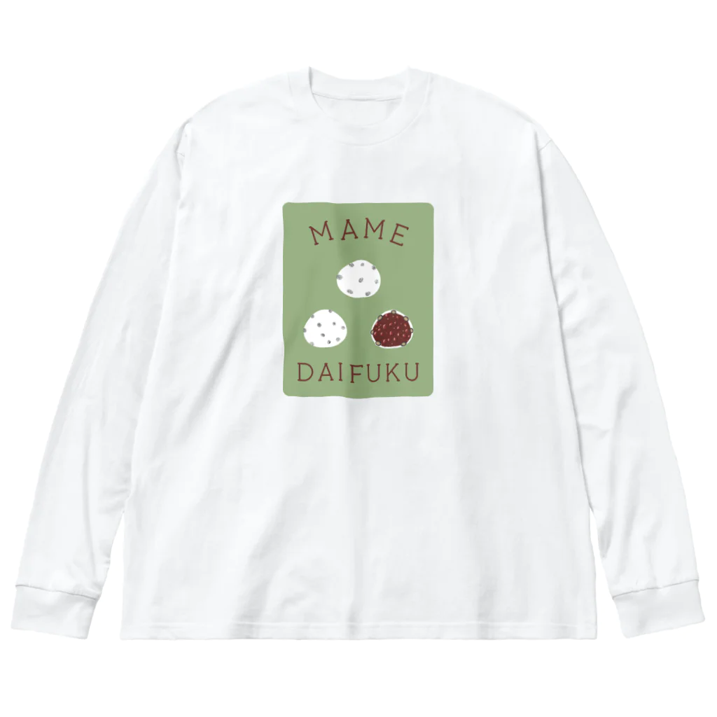 スロータイプ書店 Slowtype Booksの豆大福 背景有 289 Big Long Sleeve T-Shirt