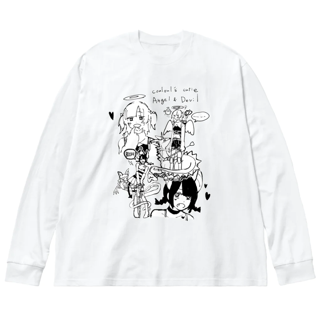 coalowl(コールアウル)の天使の子、悪魔の子 Big Long Sleeve T-Shirt