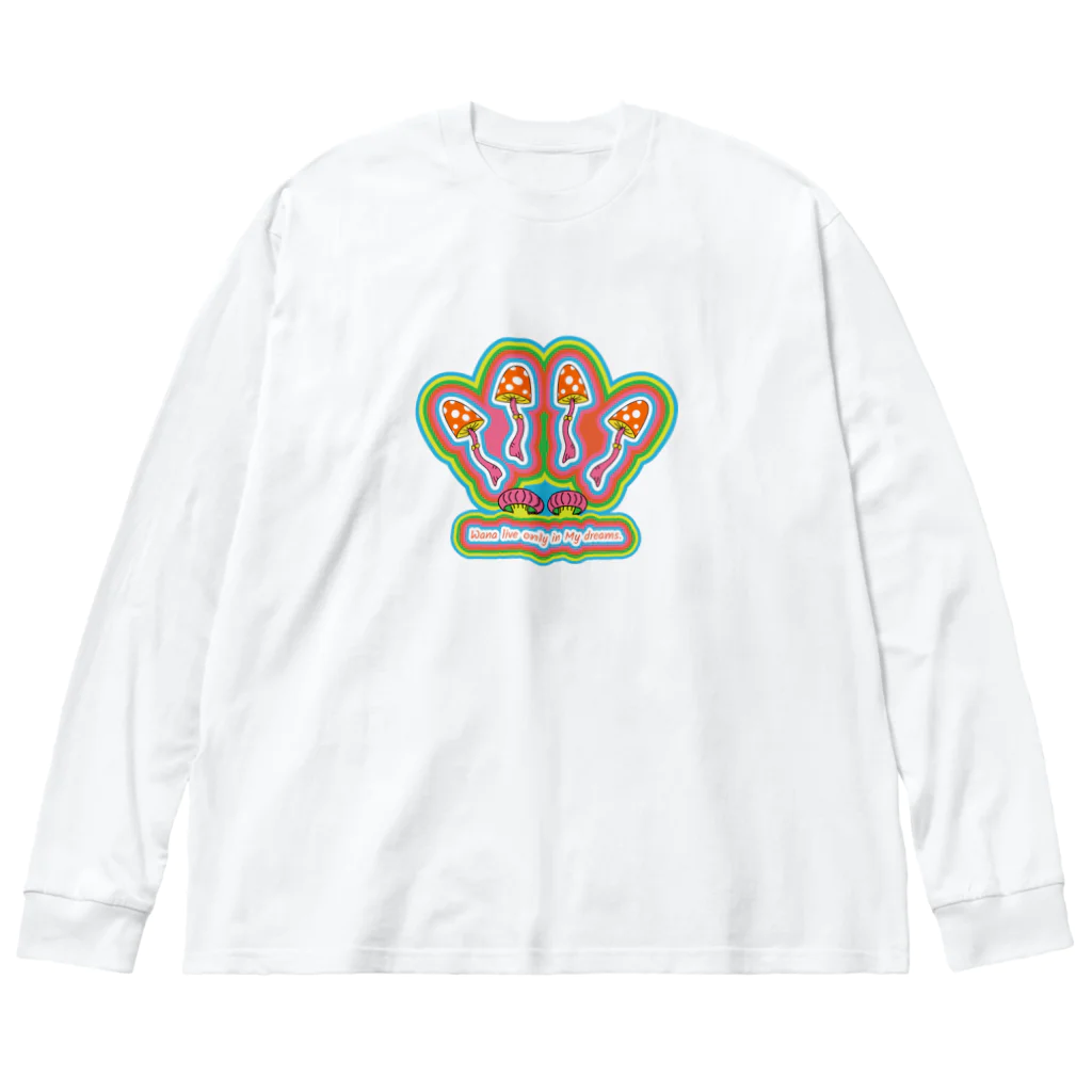 DUB.STONEのあやしくないきのこ Big Long Sleeve T-Shirt