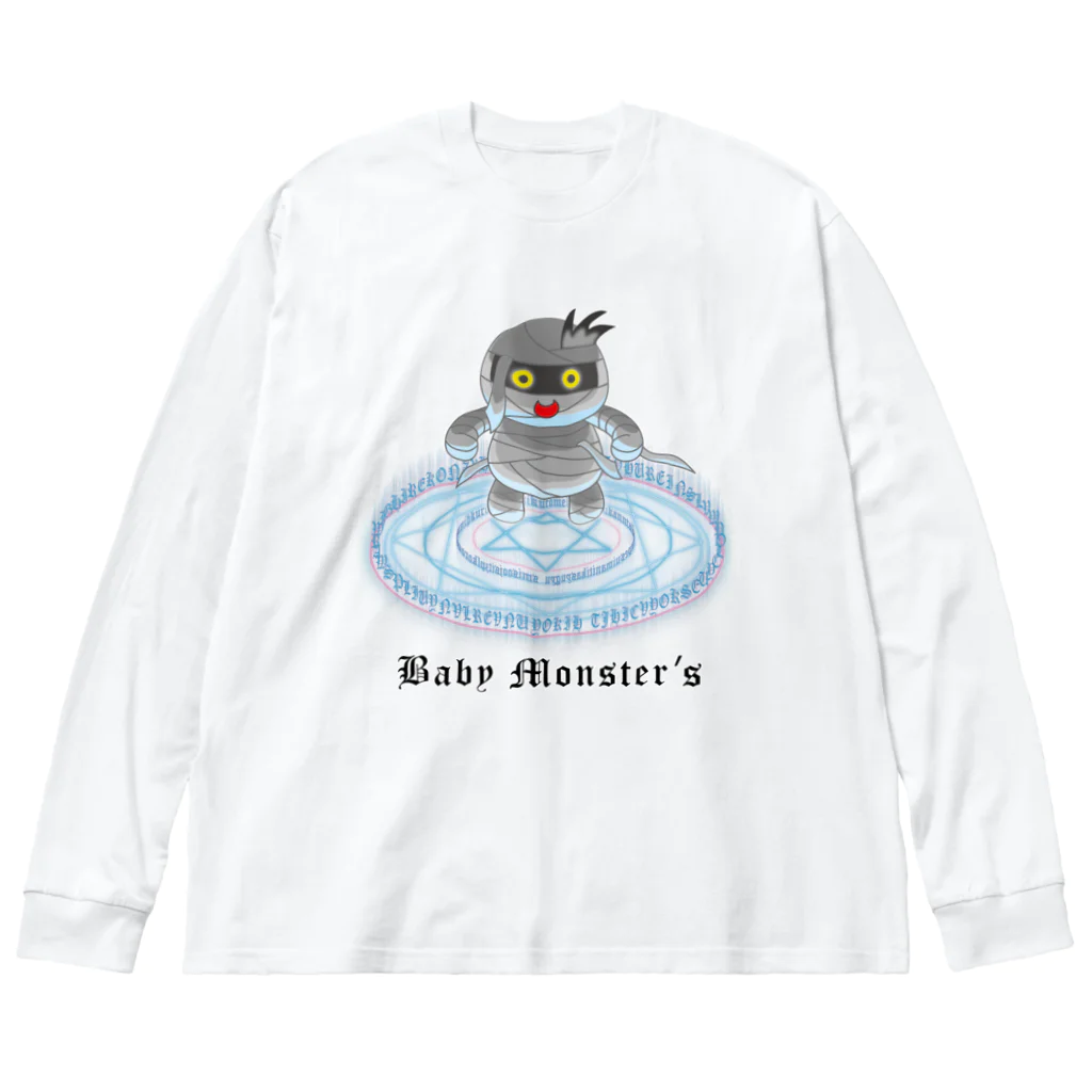 かいほう屋のBaby　Monster’ｓ「ミイラ君」 ビッグシルエットロングスリーブTシャツ