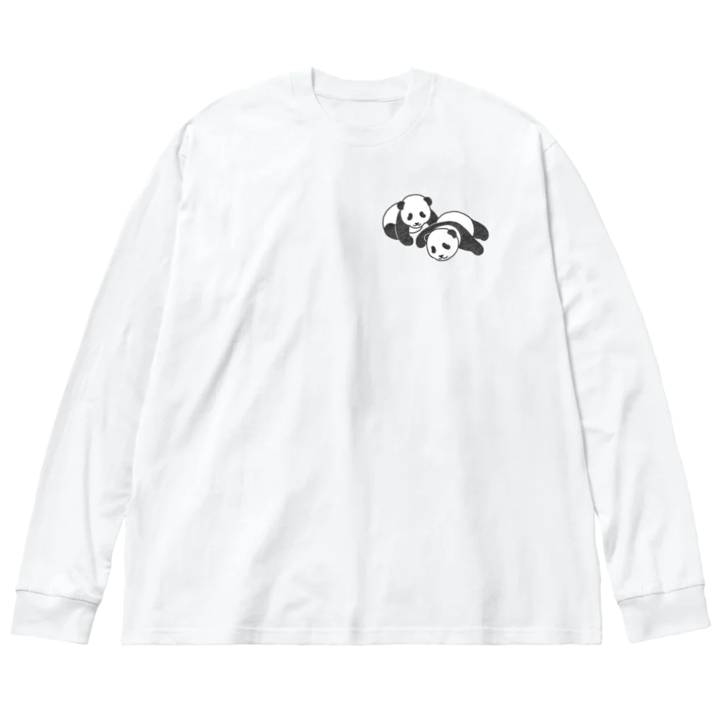 chippokeの双子パンダ ビッグシルエットロングスリーブTシャツ