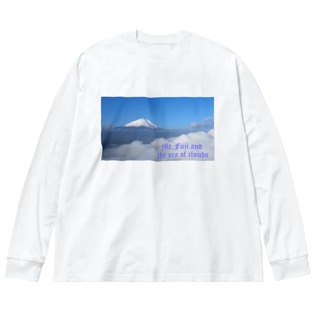 D-aerialのMt.Fuji and the sea of clouds ビッグシルエットロングスリーブTシャツ