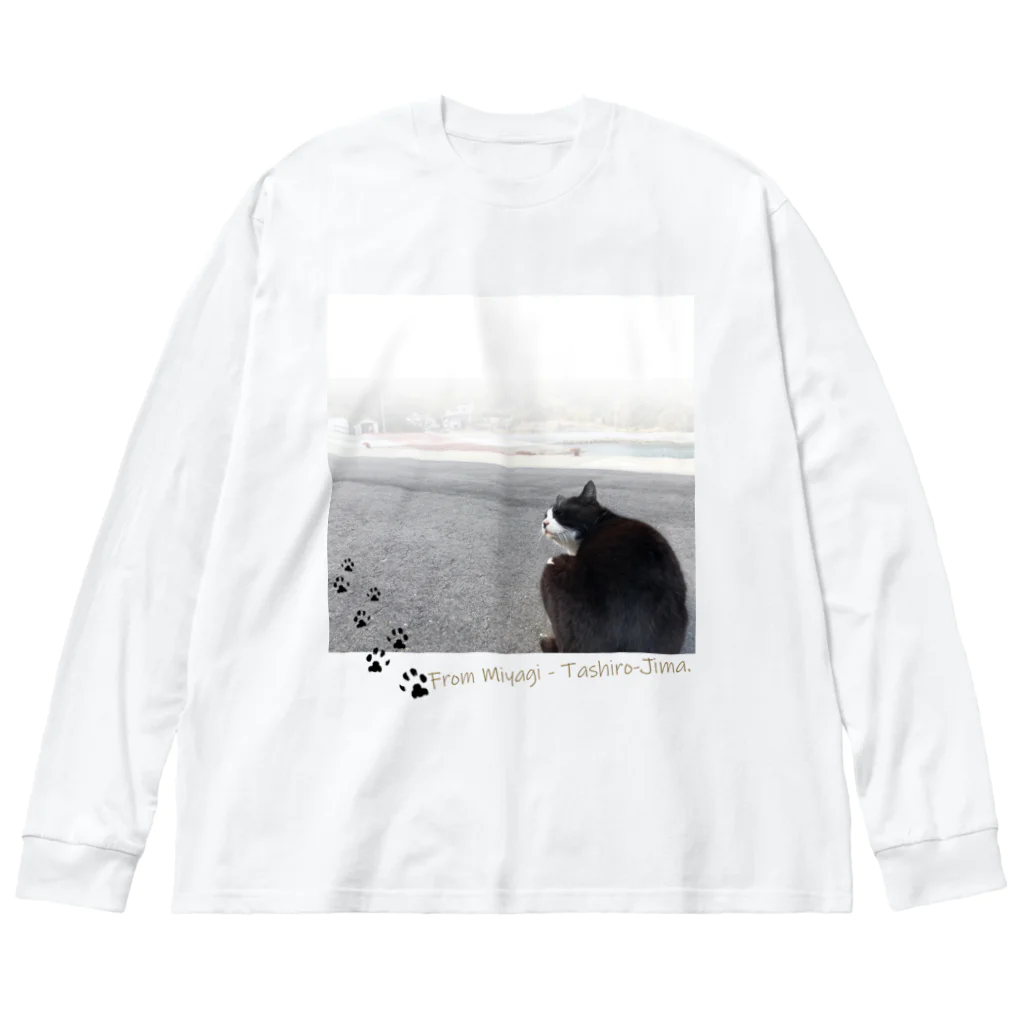 秘密結社猫のために生きよの田代島にゃんシリーズ　平和な日常 Big Long Sleeve T-Shirt