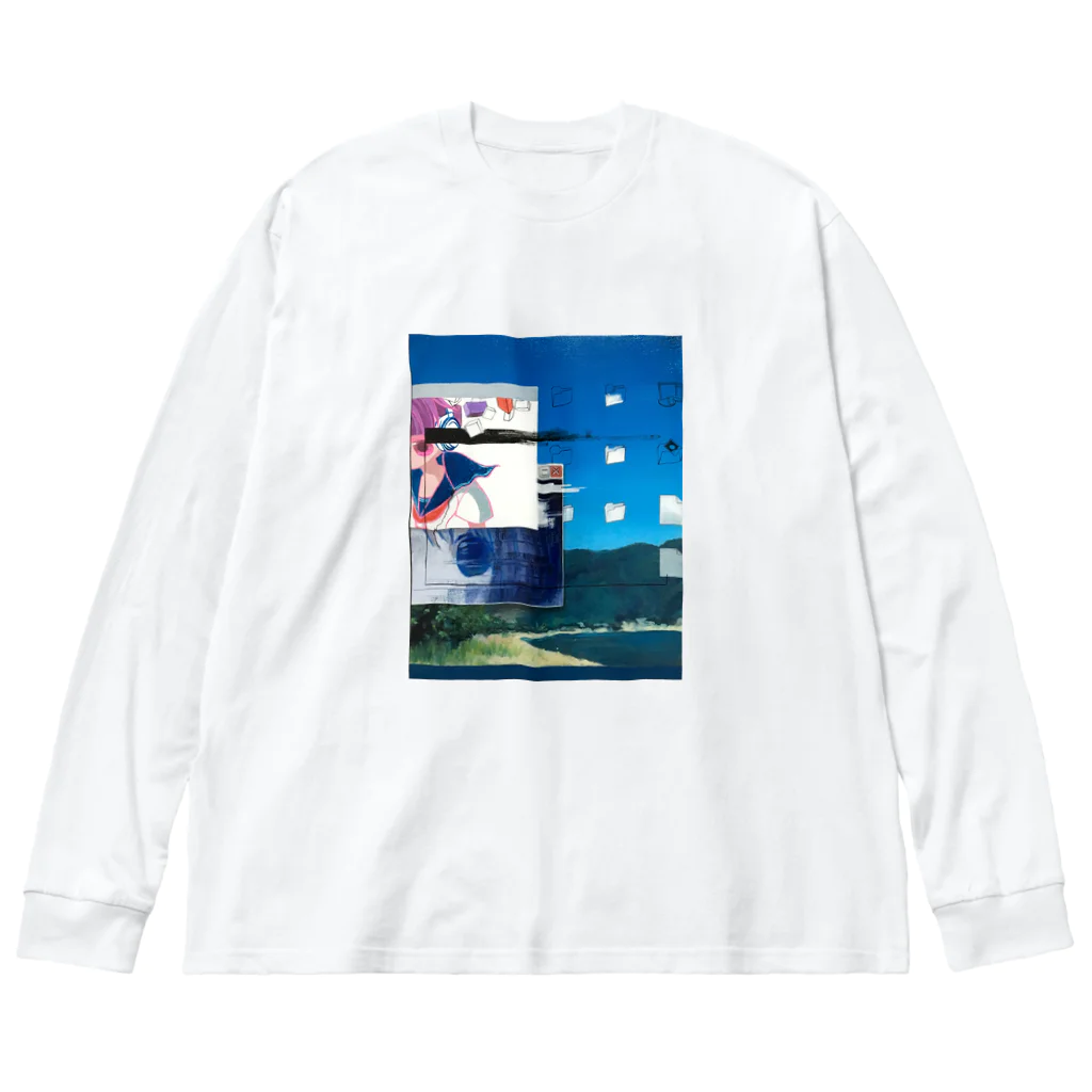 サワダモコ Moco SawadaのOn The Desktop Big Long Sleeve T-Shirt