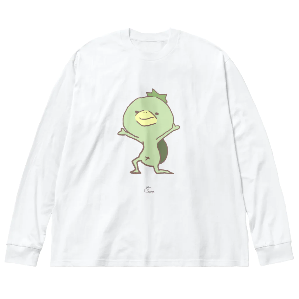 edysfriendsのカッパ「いぇーい！」 ビッグシルエットロングスリーブTシャツ