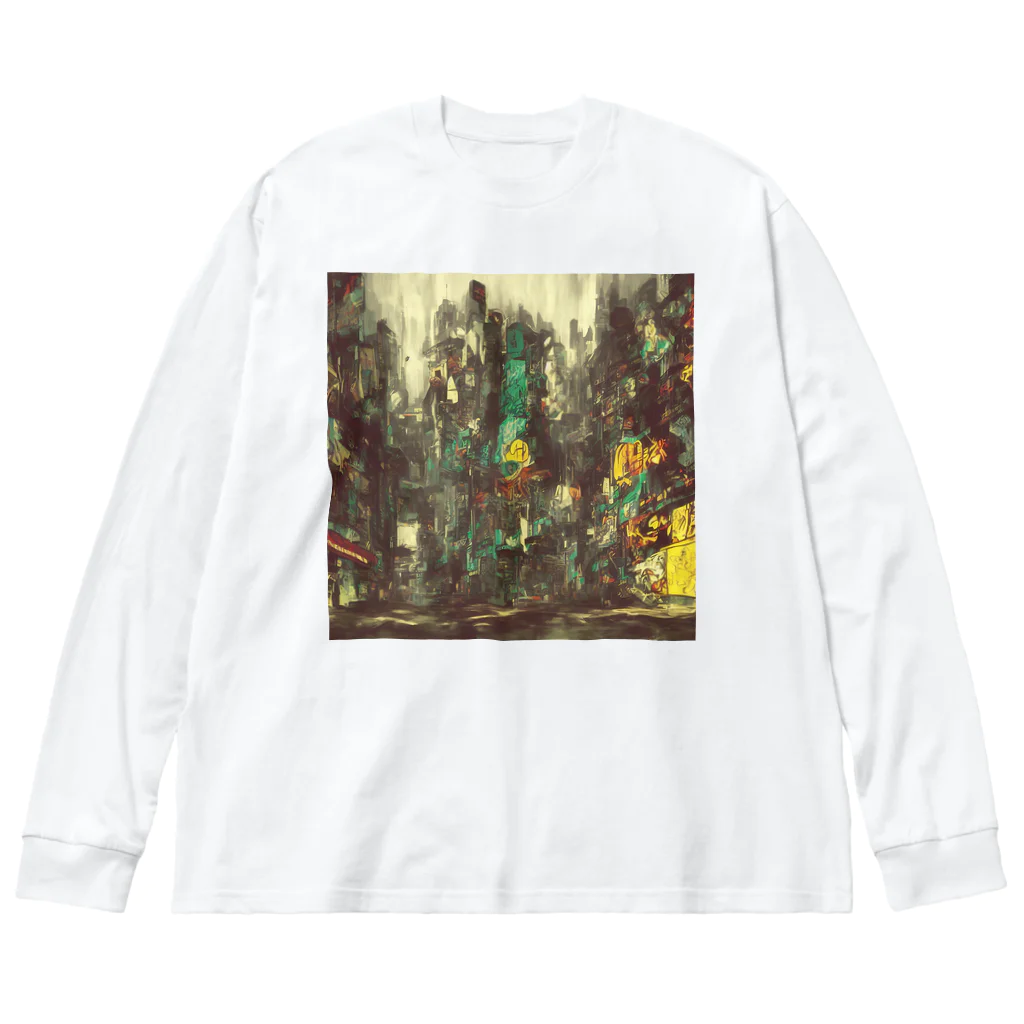 TakashiSのFuture city Big Long Sleeve T-Shirt