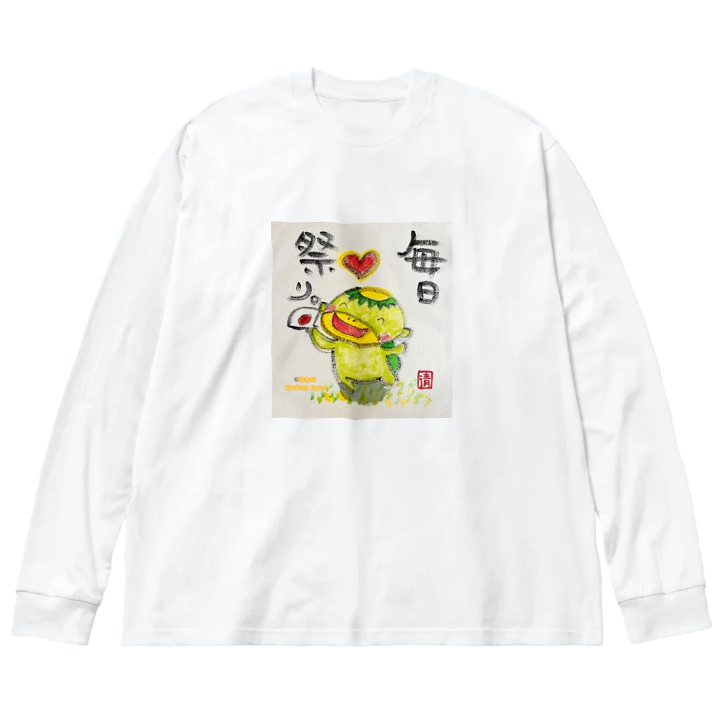 KIYOKA88WONDERLANDの毎日祭りカッパくん ビッグシルエットロングスリーブTシャツ