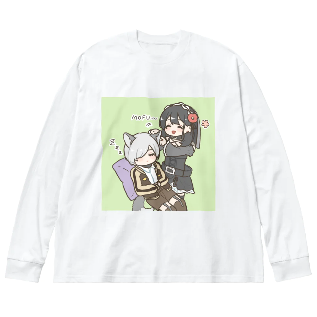 雨の浴室のMOFU〜 ビッグシルエットロングスリーブTシャツ