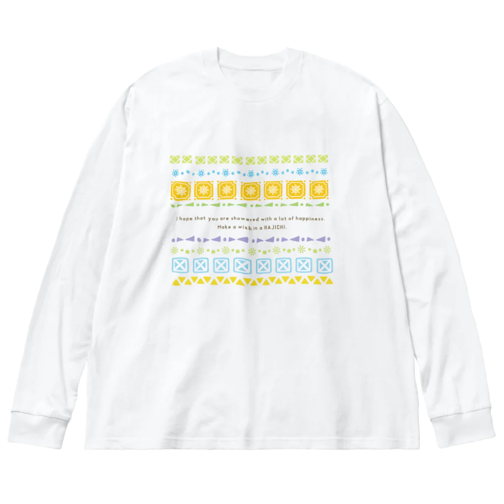 design at.のハジチに願いをこめて ビッグシルエットロングスリーブTシャツ