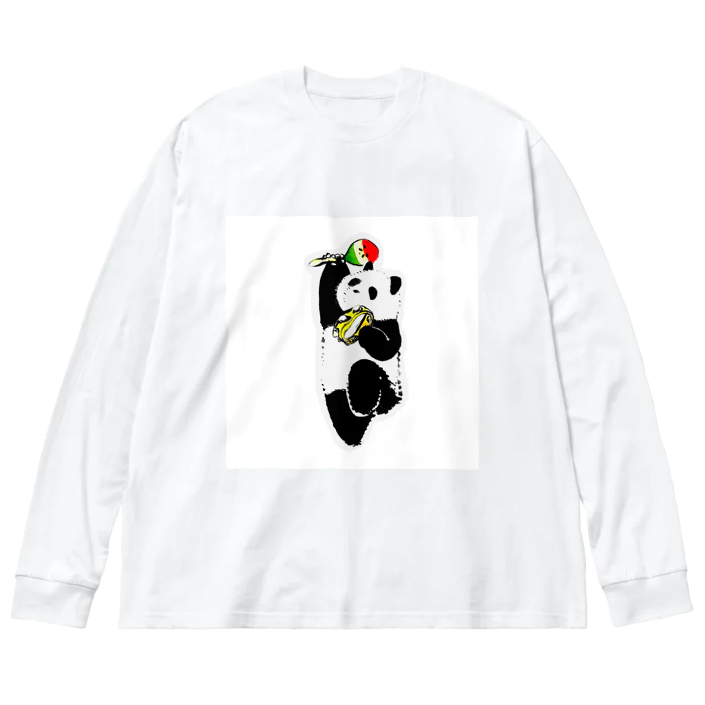 パンダさんの日常のPARTY TIME パンダ Big Long Sleeve T-Shirt