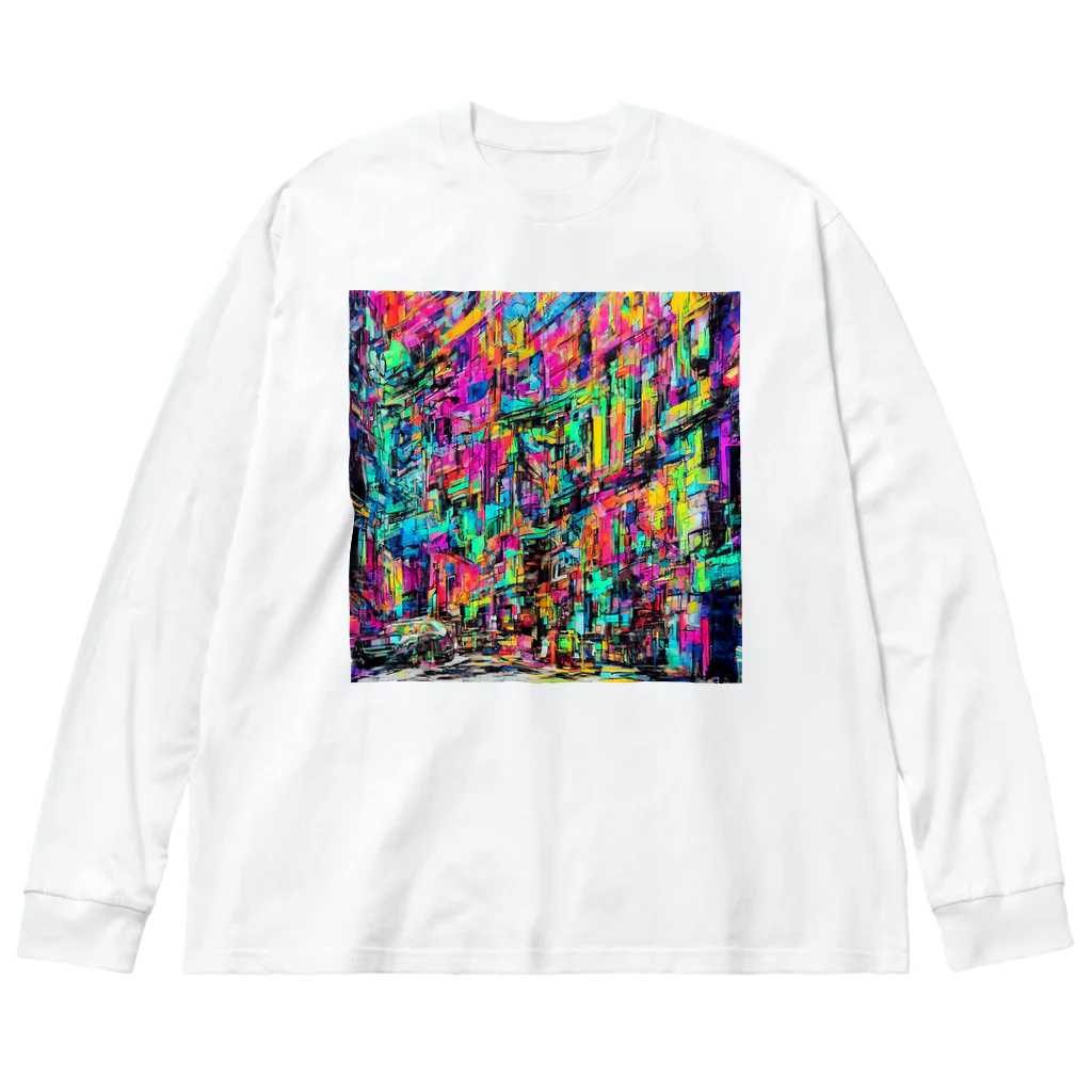 TakashiSの vivid gas station Big Long Sleeve T-Shirt