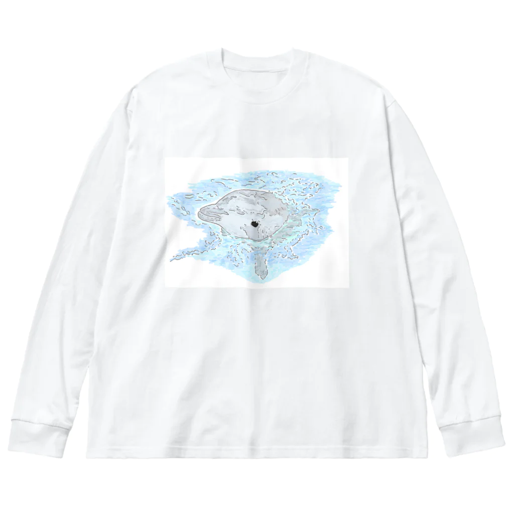 niwatsukinoの癒し、かわゆすのイルカちゃん。 Big Long Sleeve T-Shirt