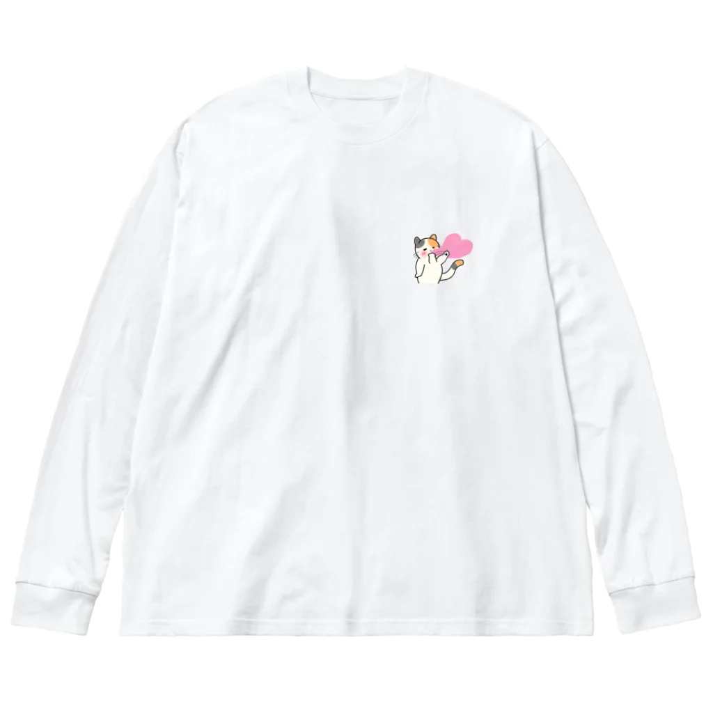 momo-nonoのもちもちほっぺのねこ Big Long Sleeve T-Shirt