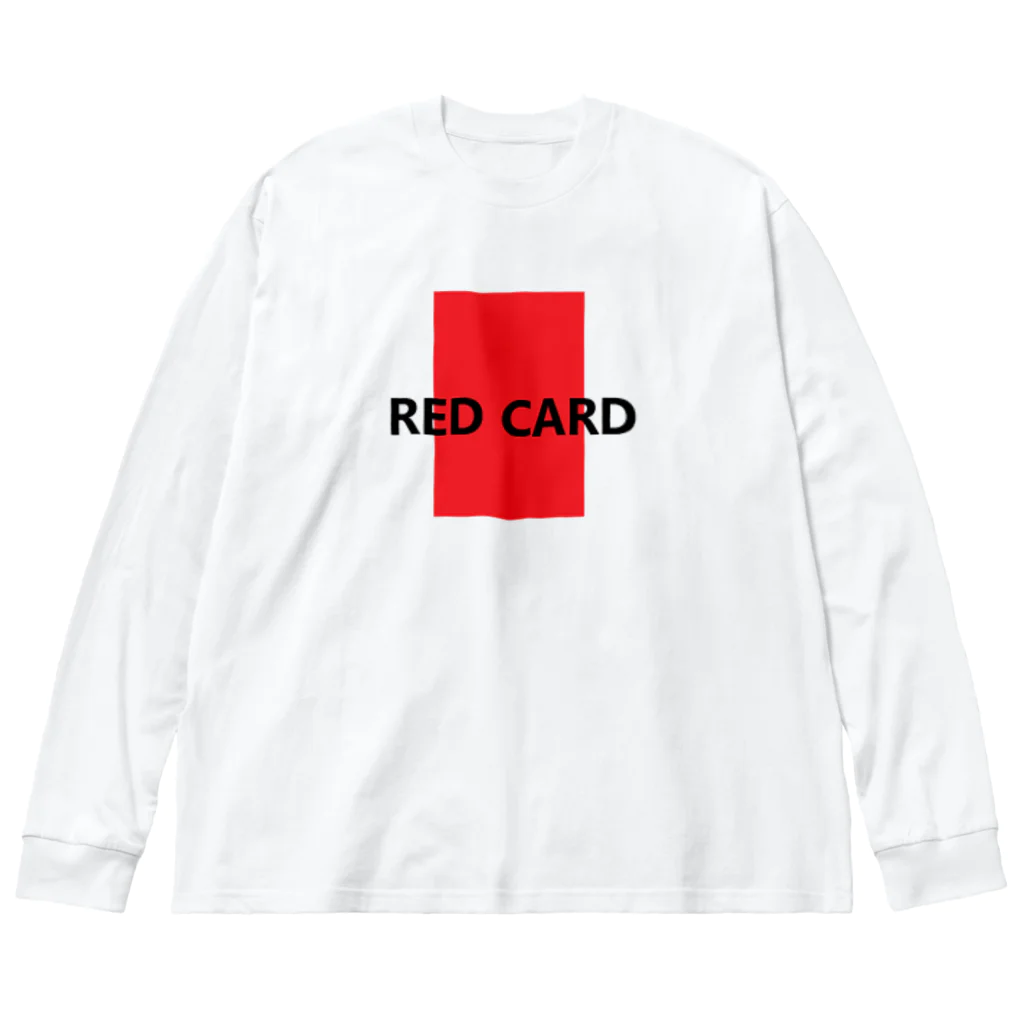 アメリカンベース のレッドカード　⚽　サッカー Big Long Sleeve T-Shirt