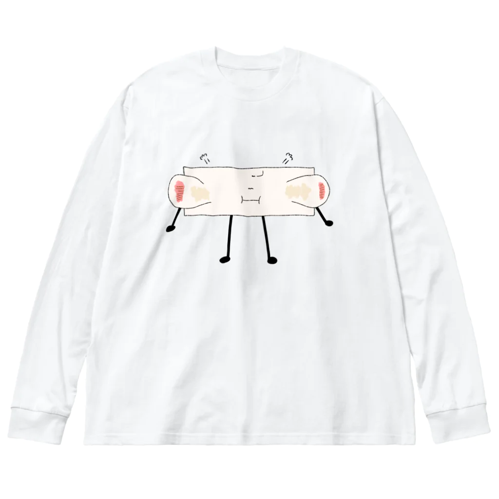 ヘンテコデザイン専門店　SYUNLABOのやきもち Big Long Sleeve T-Shirt