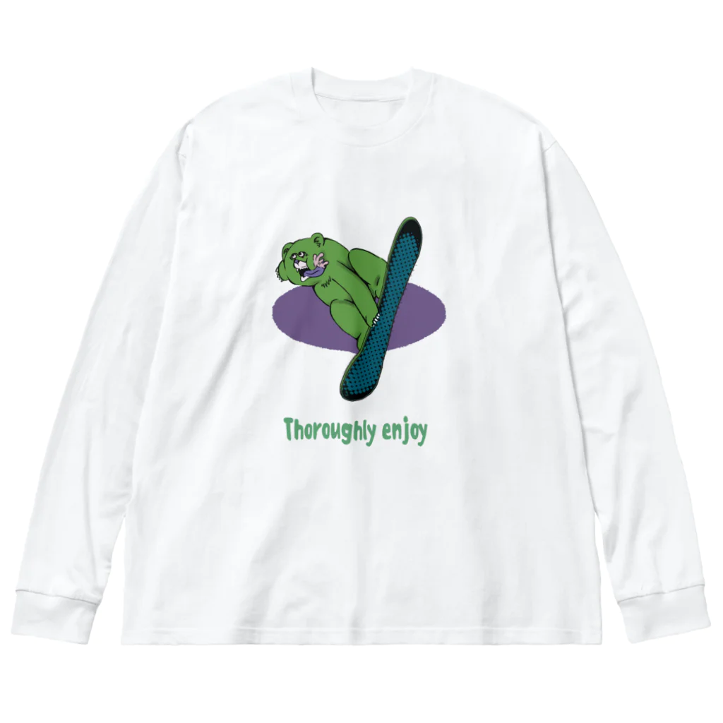 はなぺちゃとそばかすのクマだって滑りたい Big Long Sleeve T-Shirt