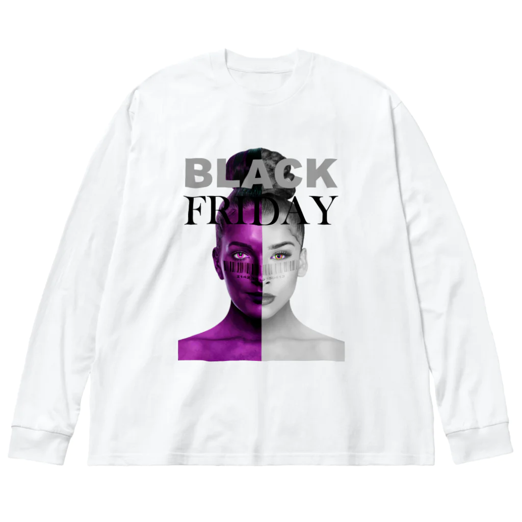 VRIGVTVSHI のBLACK FRIDAY FLYER (WHITE)  Big Long Sleeve T-Shirt