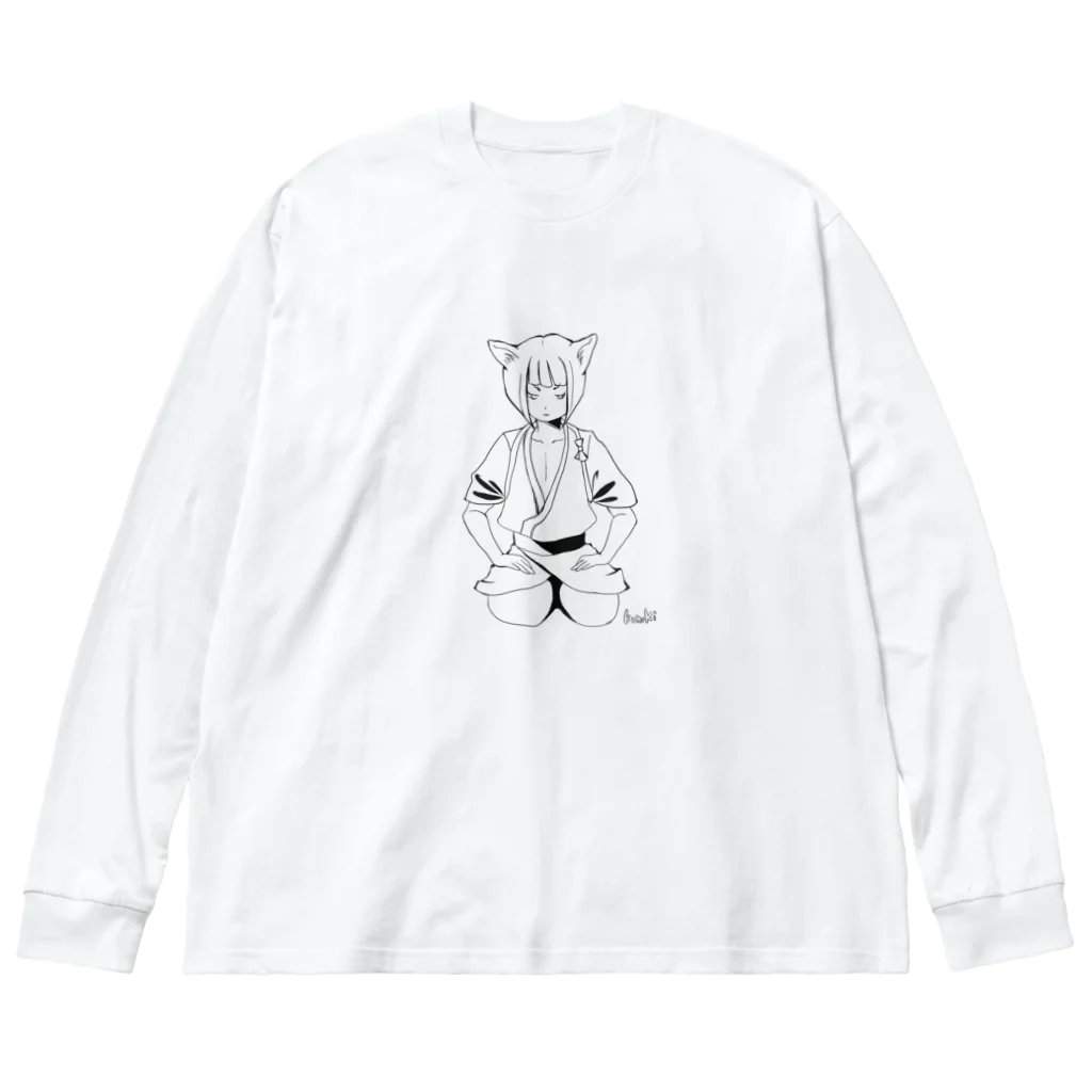 木ノ下商店の狐耳男子くん、正座する。 Big Long Sleeve T-Shirt