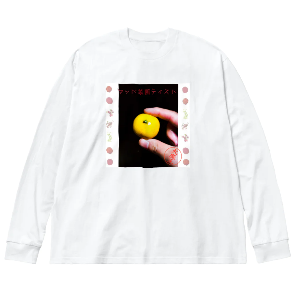 マッド菜園ティストの戯れのミカンのデザイン Big Long Sleeve T-Shirt