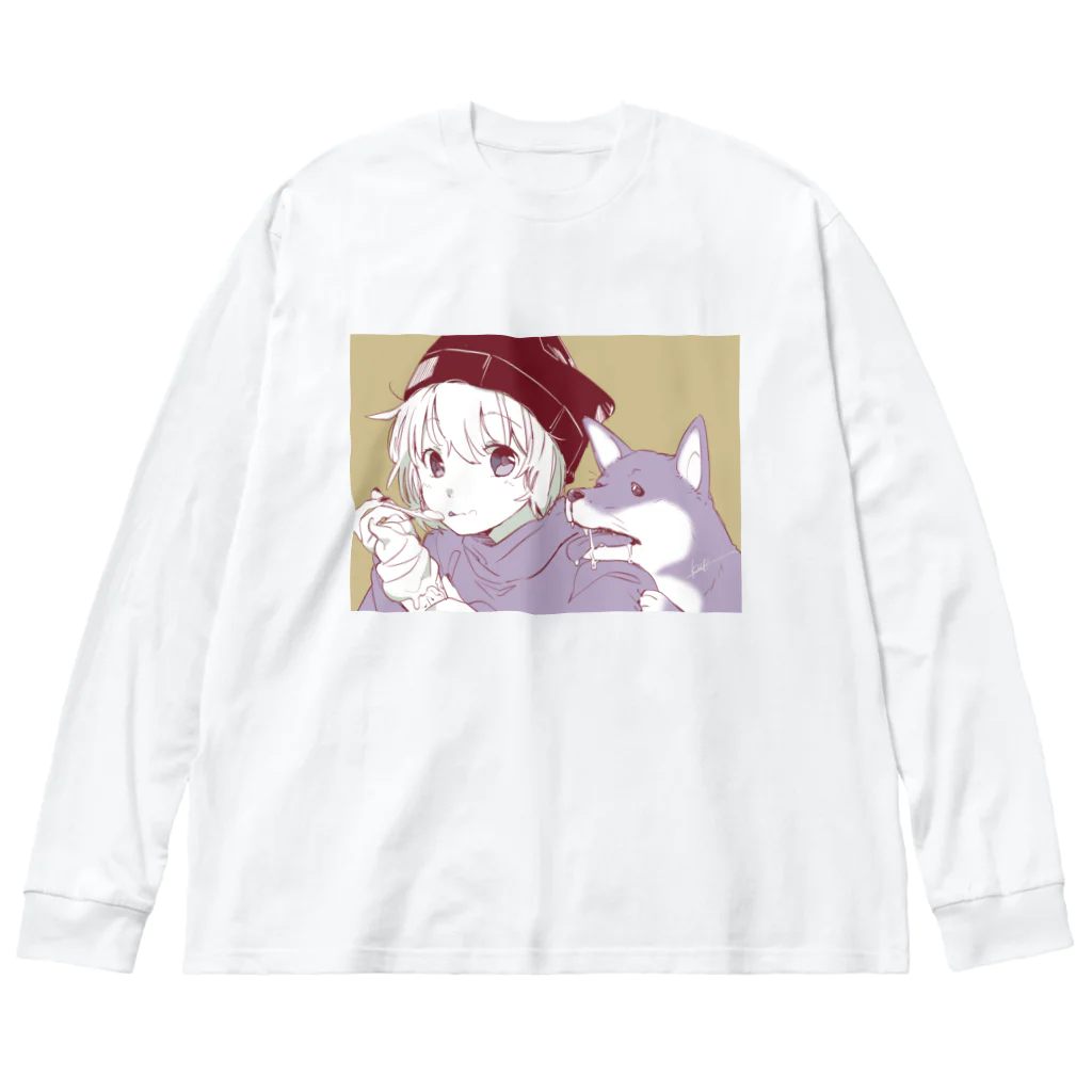 kurimo.のぼくにもください ビッグシルエットロングスリーブTシャツ