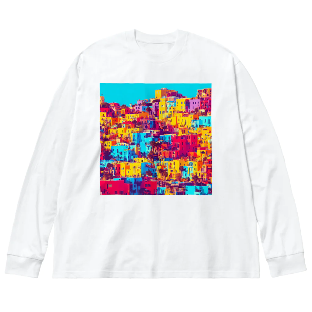 TakashiSのcolorful houses ビッグシルエットロングスリーブTシャツ