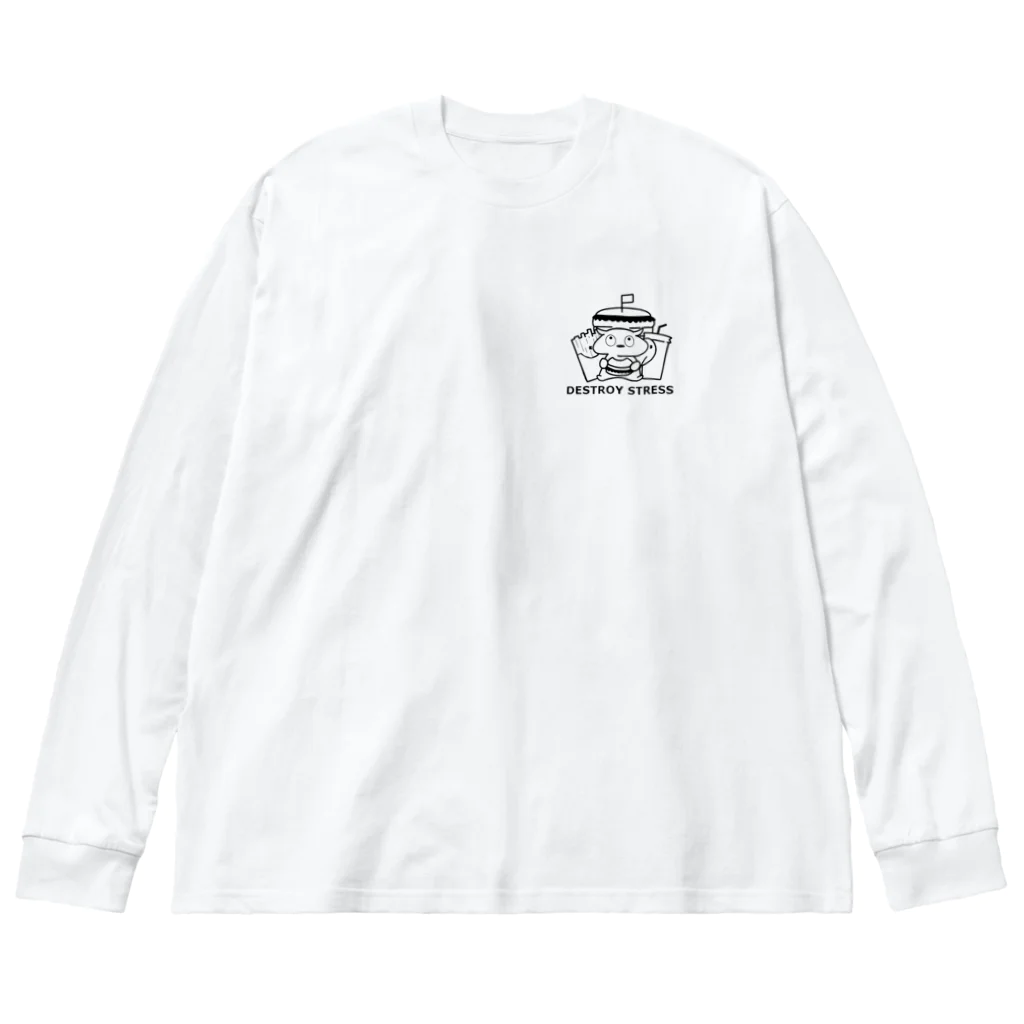 DESTROY STRESSのもぐもぐりす ビッグシルエットロングスリーブTシャツ