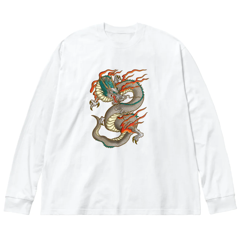 Siderunの館 B2の白龍 ビッグシルエットロングスリーブTシャツ