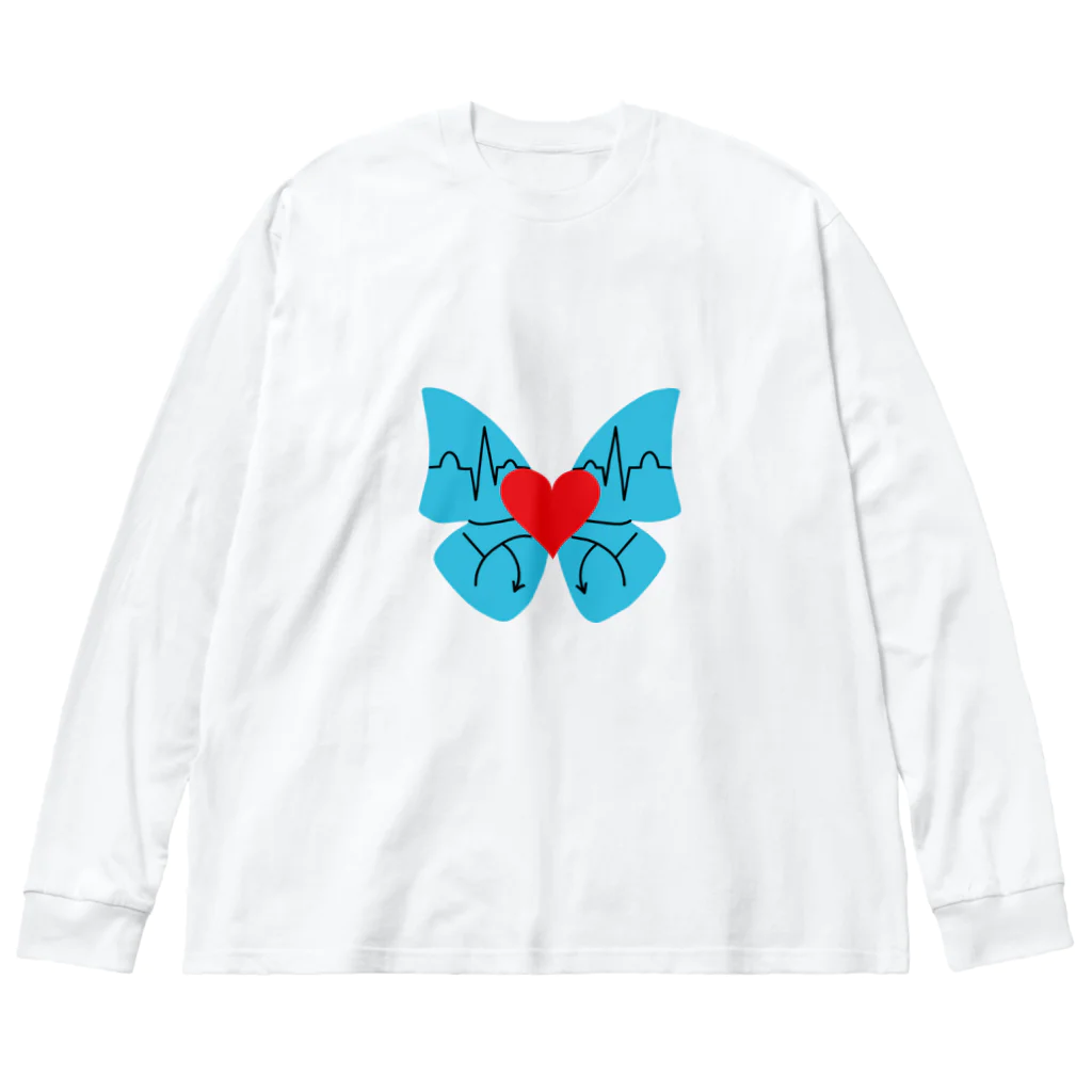 🦋Death Butterfly🦋のLove Butterfly Big Long Sleeve T-Shirt