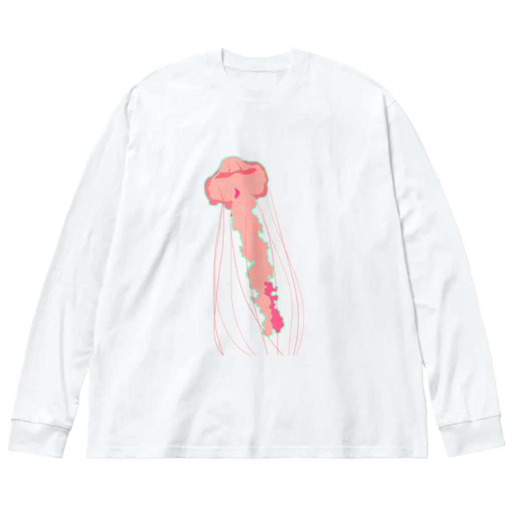 もののけCo.の赤クラゲ ビッグシルエットロングスリーブTシャツ