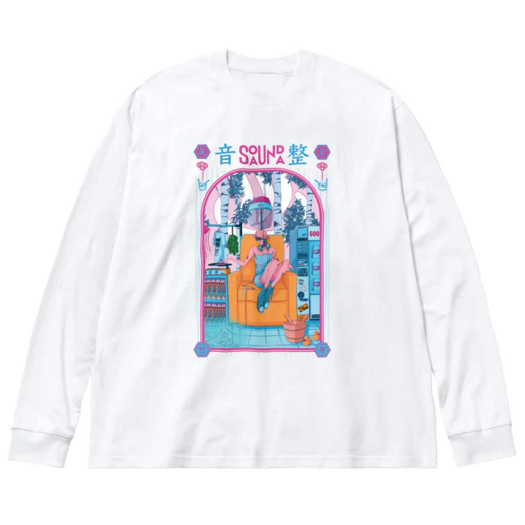 miente GOODe-SIGNのSOUND SAUNA-音整- ビッグシルエットロングスリーブTシャツ