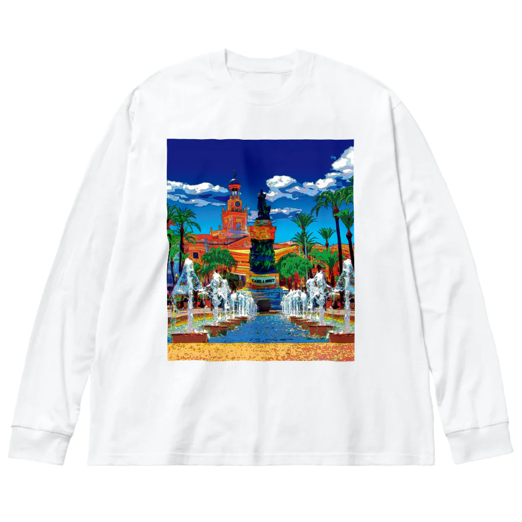 GALLERY misutawoのスペイン カディスのサン・ファン・デ・ディオス広場 Big Long Sleeve T-Shirt