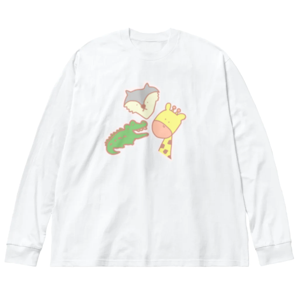 chikoショップのわに おおかみ きりん Big Long Sleeve T-Shirt