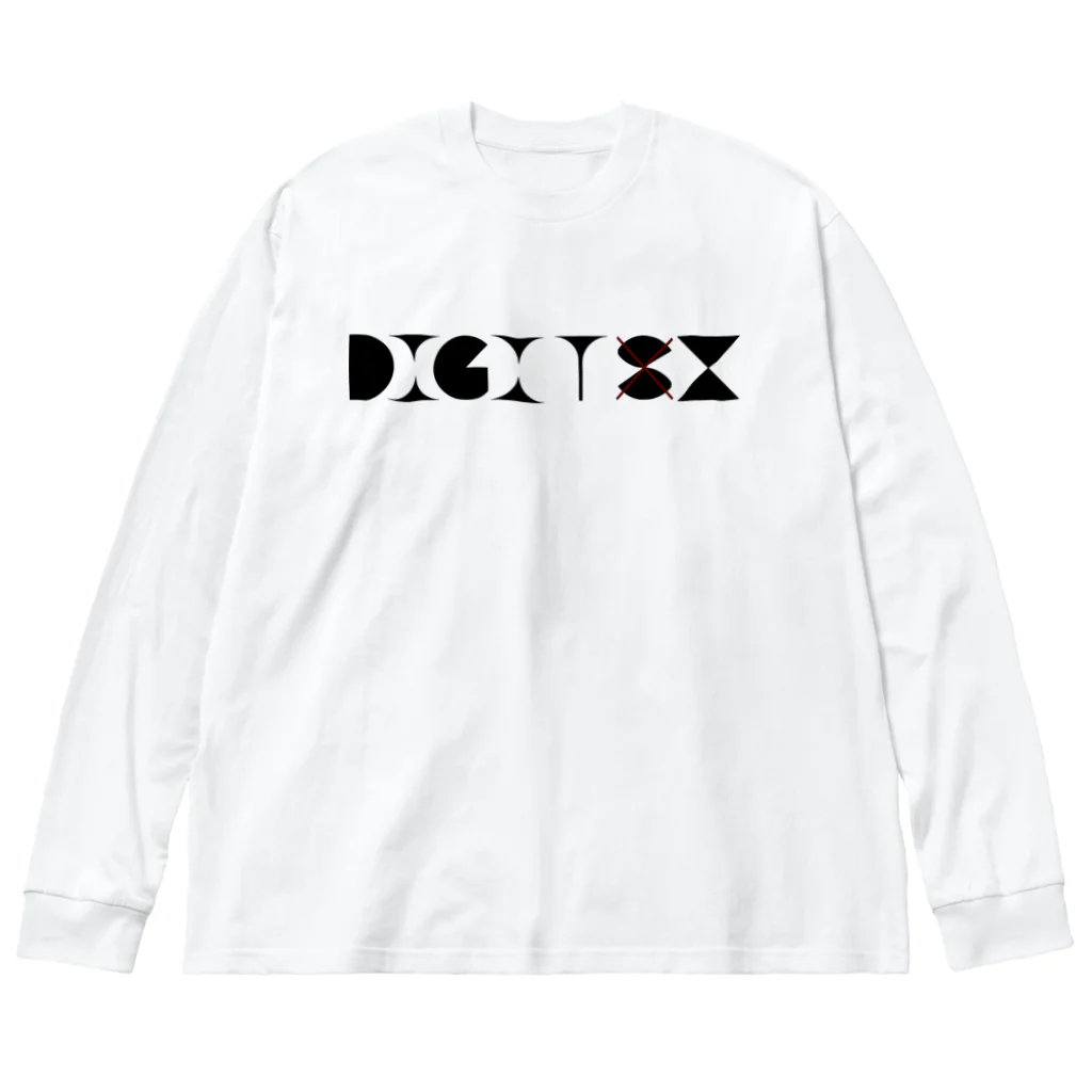 指奇（灼灼の×S ロゴ Digitz  ビッグシルエットロングスリーブTシャツ