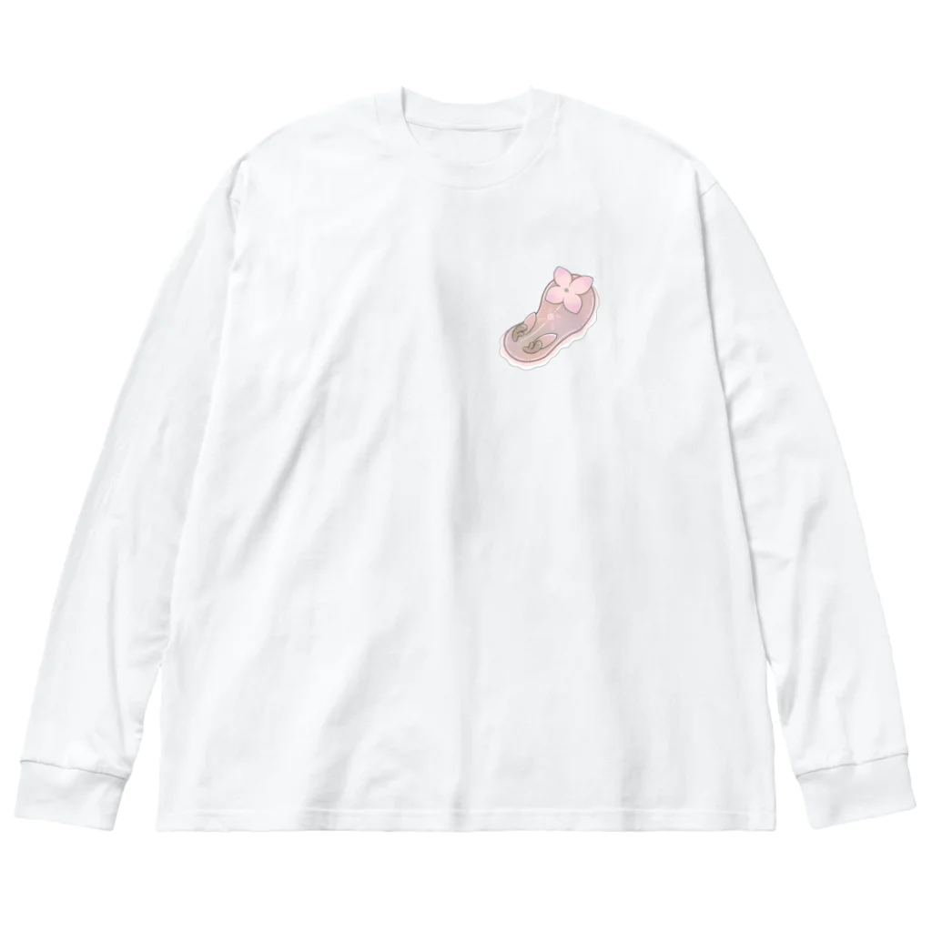 Jackalope Houseのツノアリウサギアジサイモドキウミウシ 桃色ver. Big Long Sleeve T-Shirt