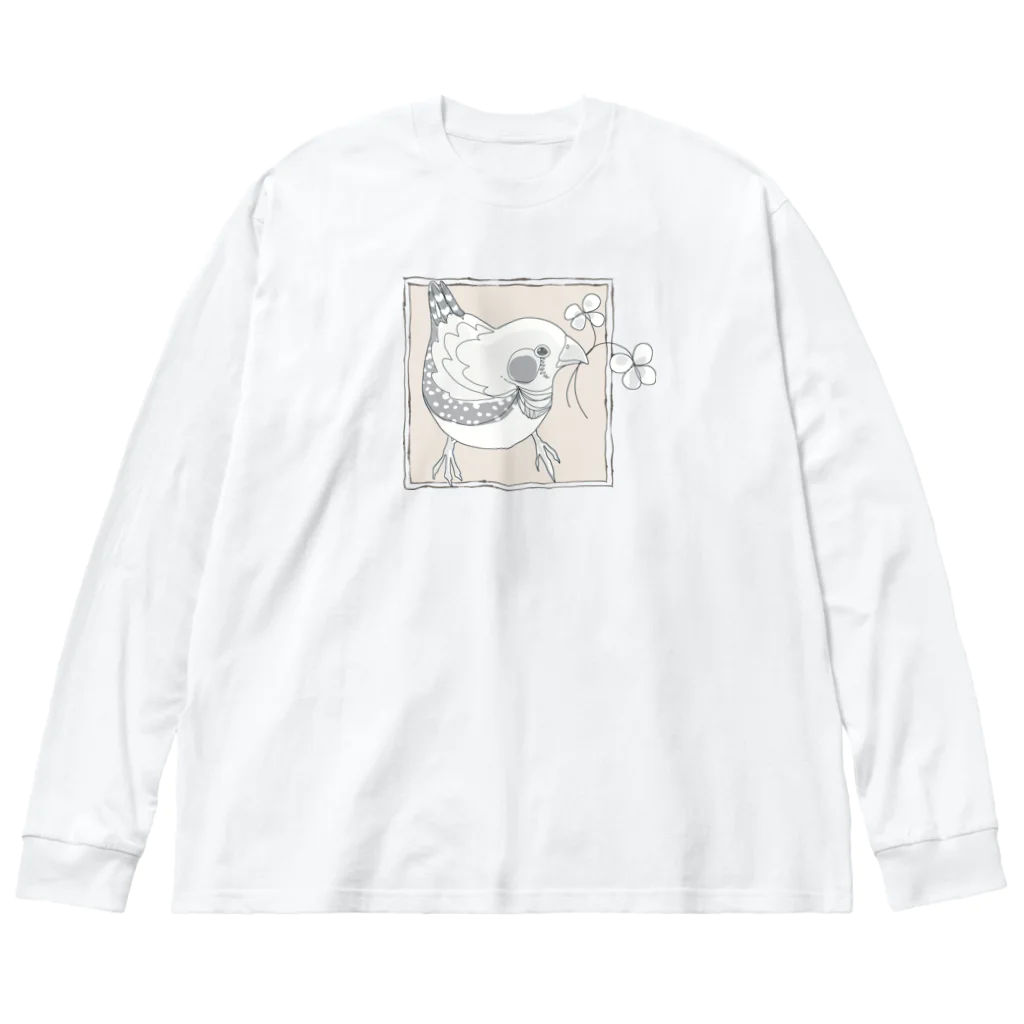 月見里のしあわせキンカチョウ Big Long Sleeve T-Shirt