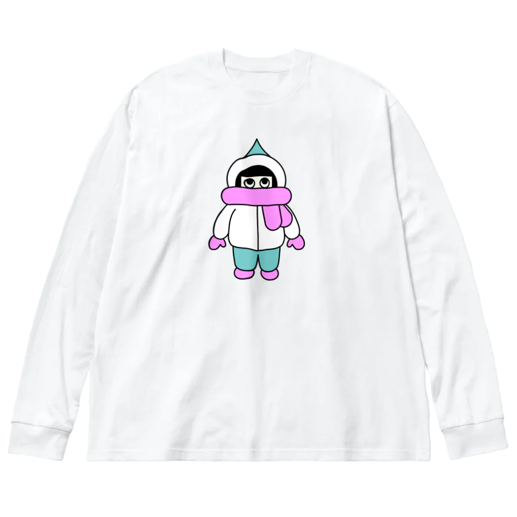 旦那芸術の冬モコさん Big Long Sleeve T-Shirt