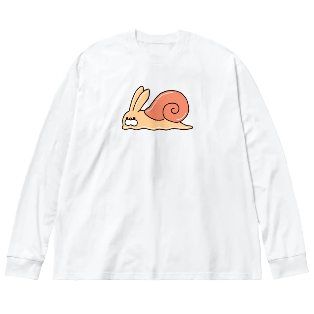 働きたくないのでんでんうさ ビッグシルエットロングスリーブTシャツ