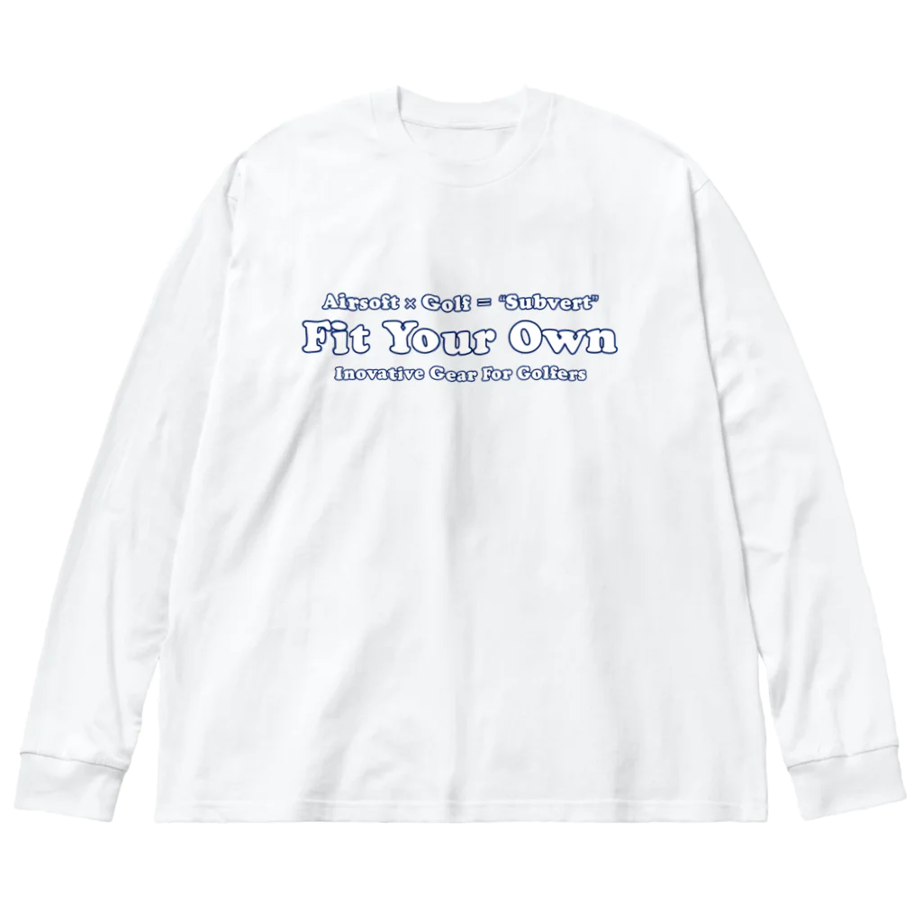 Fit Your Own（フィットユアオウン）のFit Your Ownロゴ(横：白抜き) Big Long Sleeve T-Shirt