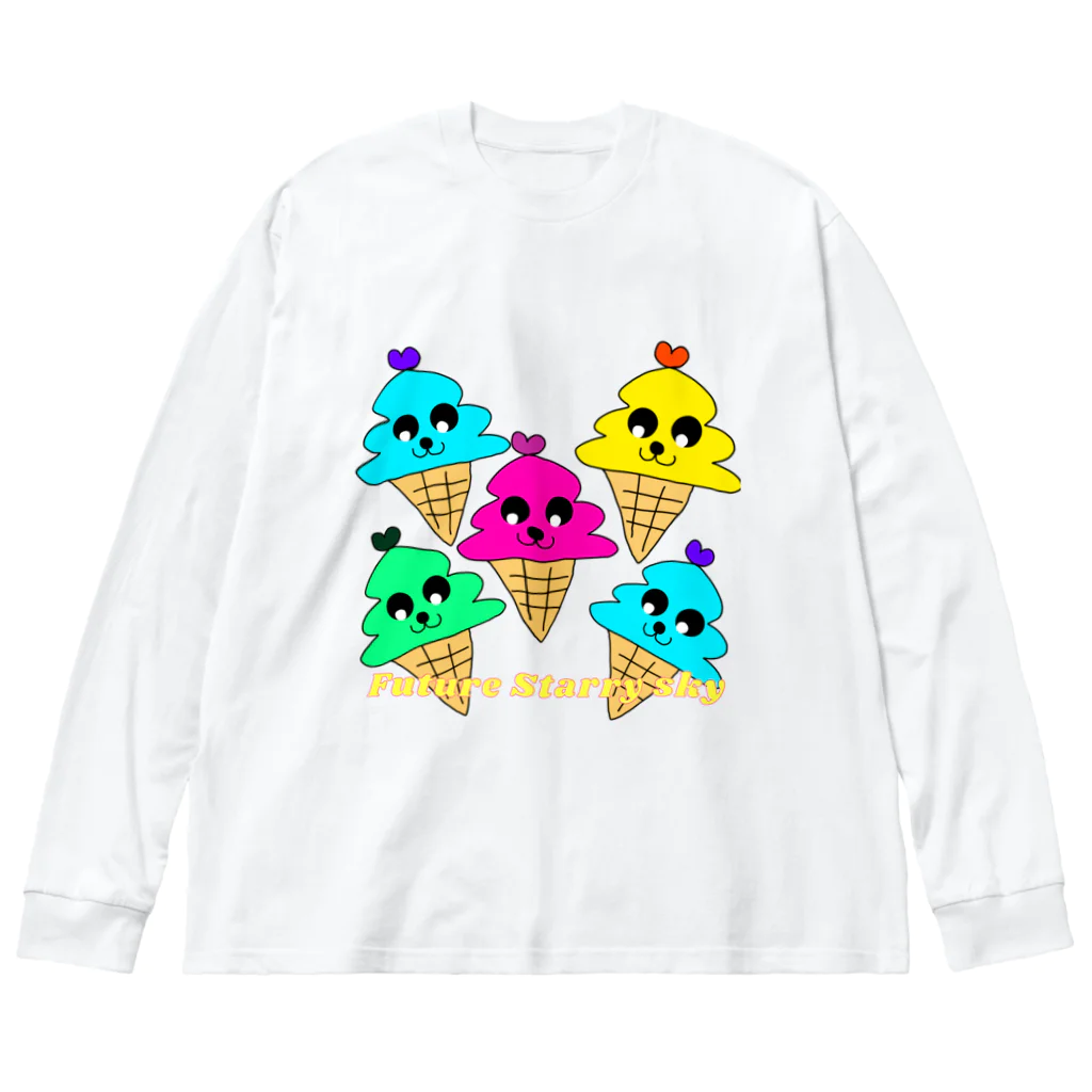 Future Starry Skyのソフトクリーム🍦 ビッグシルエットロングスリーブTシャツ