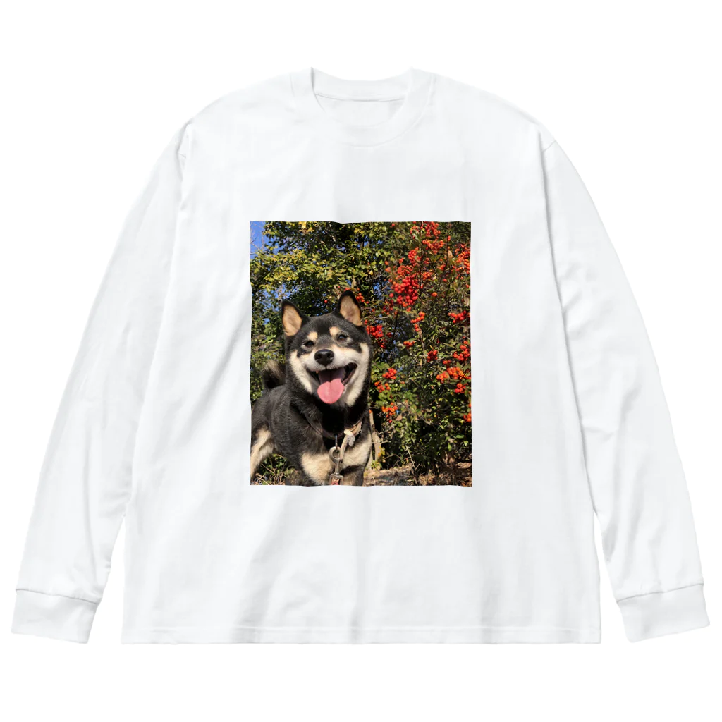 柴犬けんたろー。の柴犬のけんたろー ビッグシルエットロングスリーブTシャツ