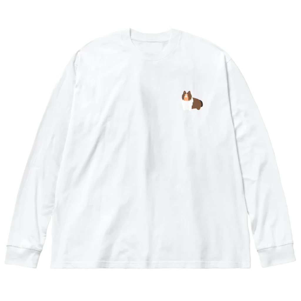 Kotetsu diary(SUZURI店)のゆるゆるシェルティ Big Long Sleeve T-Shirt