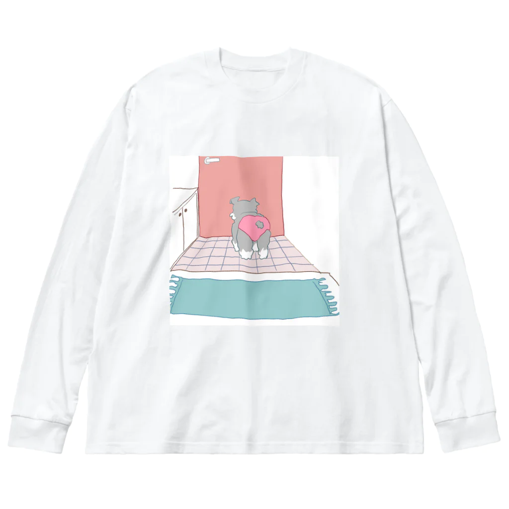 ZHENZI's Shopの家族へのおかえりの準備をしているミニチュアシュナウザー Big Long Sleeve T-Shirt