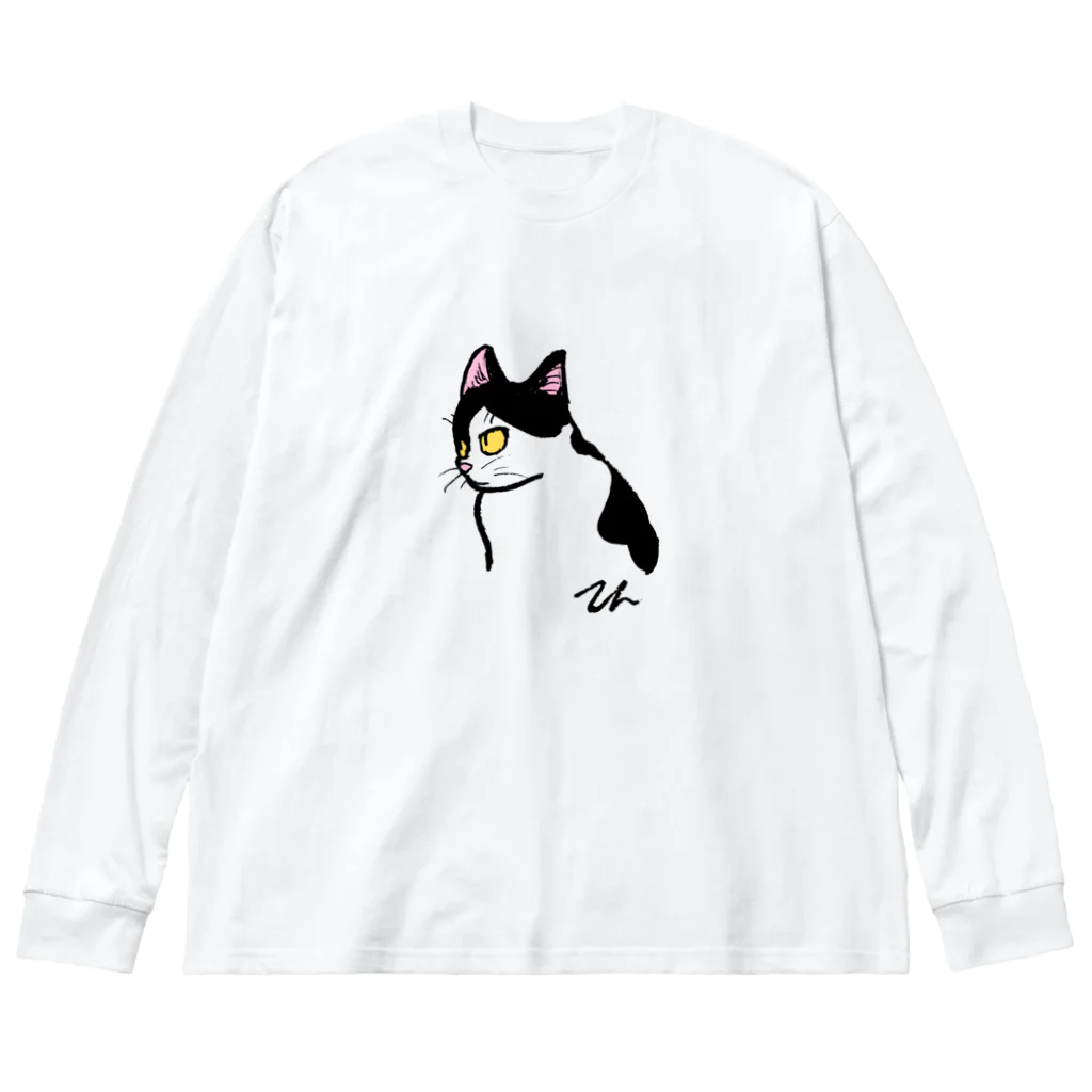 toru_utsunomiyaの猫のテン ビッグシルエットロングスリーブTシャツ