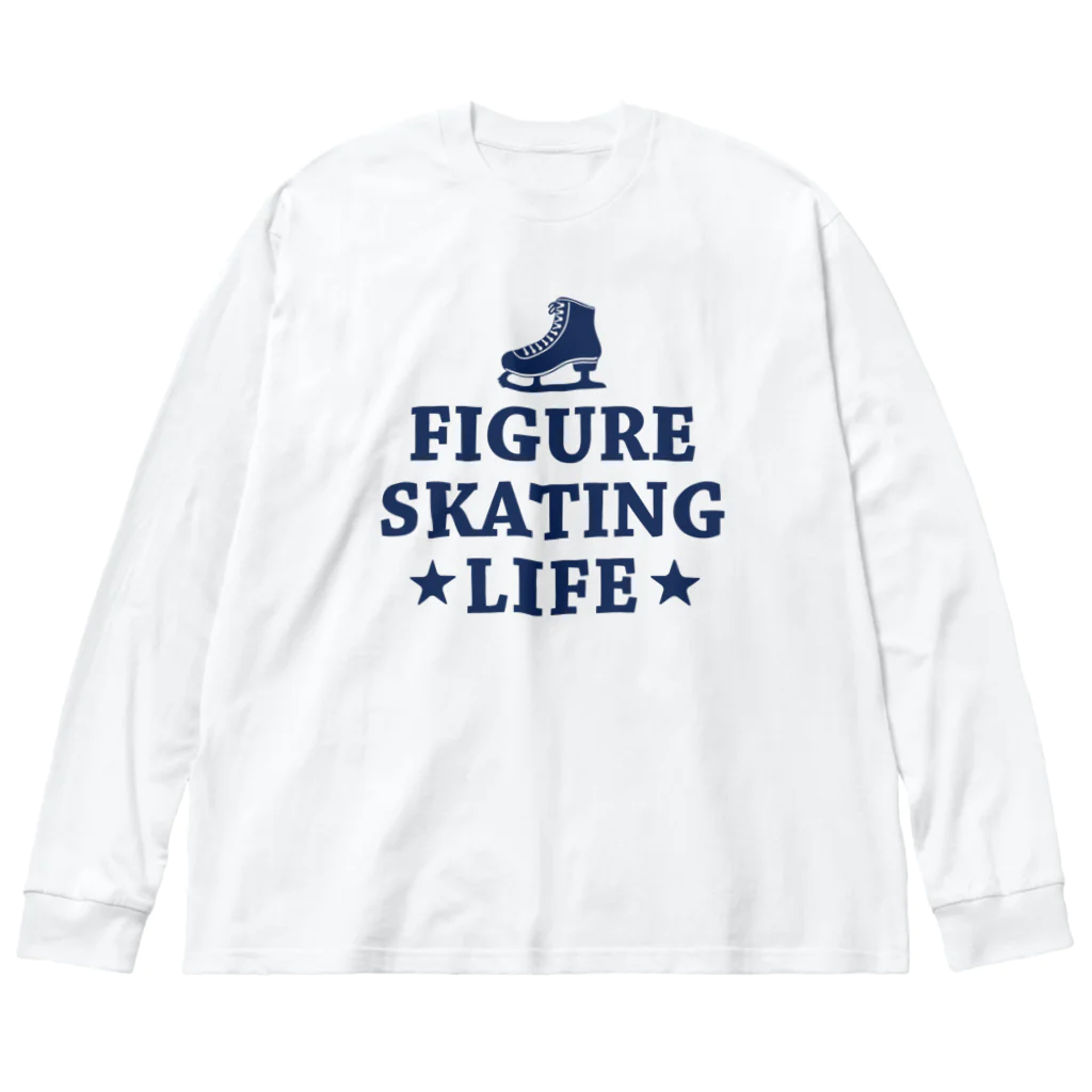 sports_tower スポーツタワーのフィギュアスケート・figure skating・グッズ・デザイン・フィギアスケート・#Tシャツ・ステップ・スピン・ジャンプ・スケート靴イラスト・技・男子・女子・かっこいい・かわいい・アイスダンス Big Long Sleeve T-Shirt