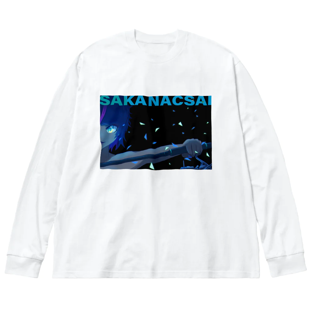 sakanacsai-サカナクサイ-のクールなすこやかちゃん ビッグシルエットロングスリーブTシャツ