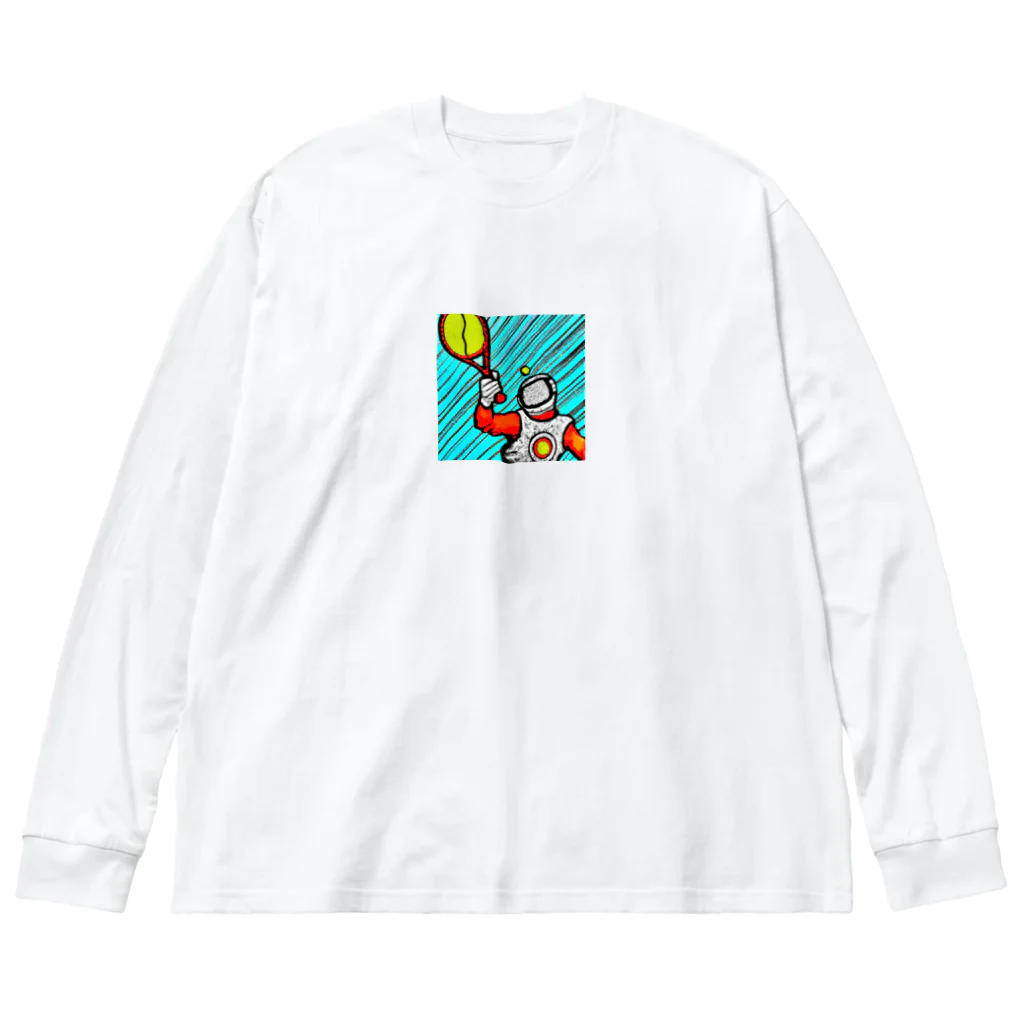 8bitのspace suit tennis Big Long Sleeve T-Shirt