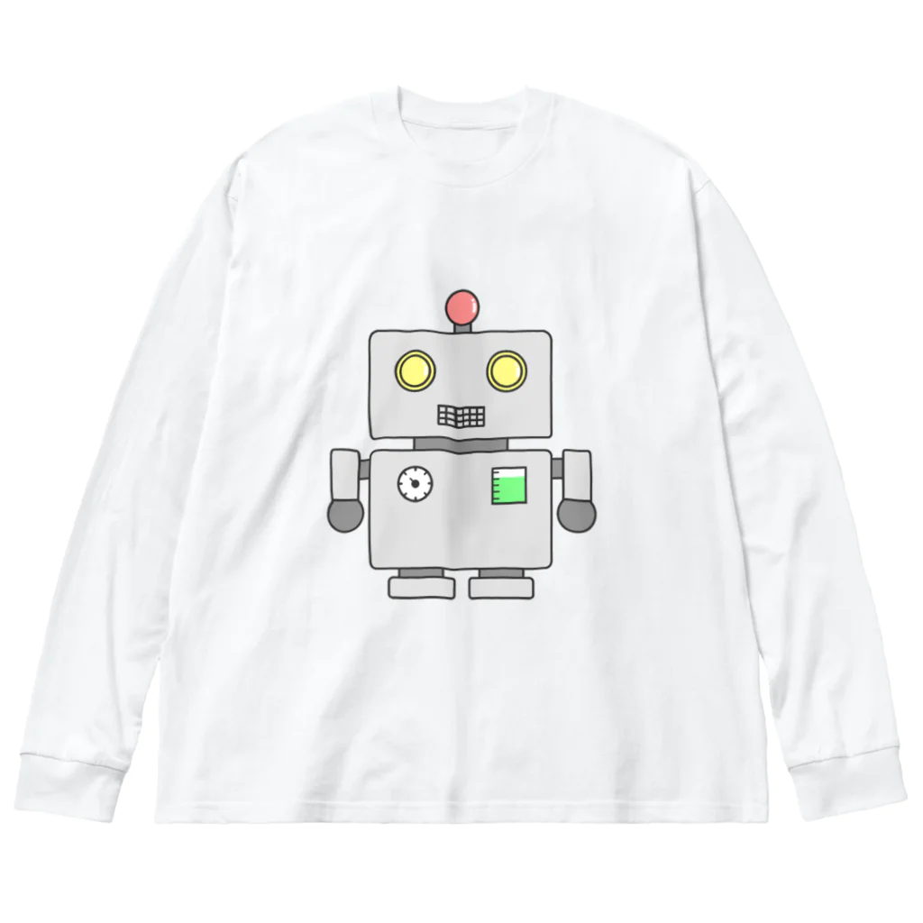 CUTOY MEMORY -可愛いおもちゃの思い出-のロボットくん ビッグシルエットロングスリーブTシャツ